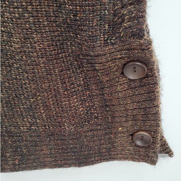 Chico's Brown Chuck Knit Cowl Neck Unstructured Cozy Bohemian Sweater - Picture 8 of 12